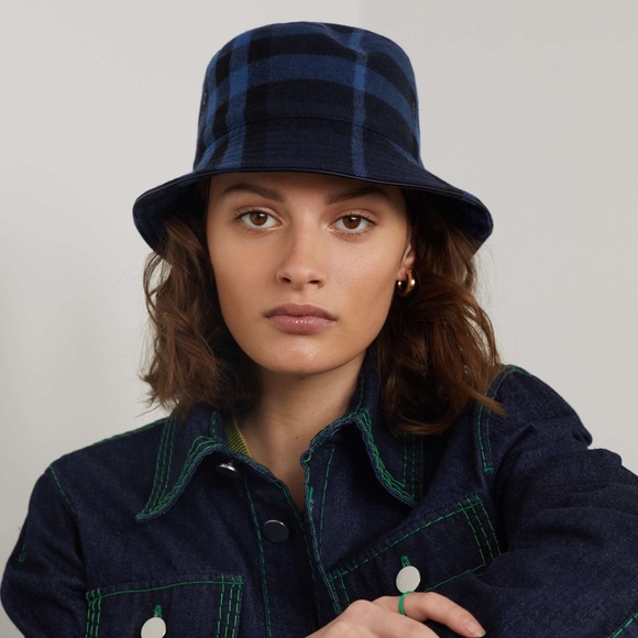 Burberry Check Wool Cashmere Bucket Hat - Picture 4 of 4